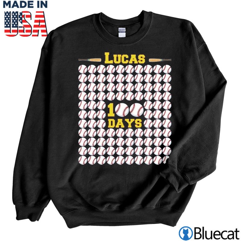 Black Sweatshirt Personalization 100 Days Baseball Sport Clothing For Boys School Shirt
