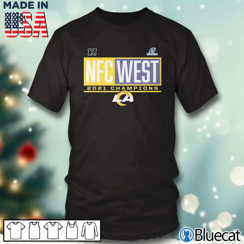 Black T shirt Los Angeles Rams 2021 NFC West Division Champions T Shirt