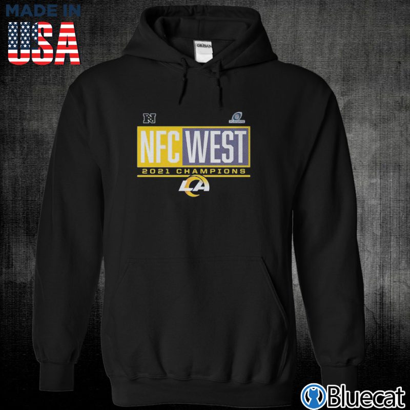 Black Unisex Hoodie Los Angeles Rams 2021 NFC West Division Champions T Shirt