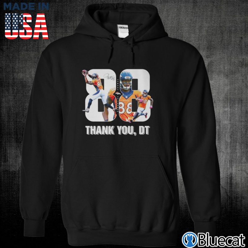 Black Unisex Hoodie Thank You RIP Demaryius Thomas 88 Denver Broncos T shirt