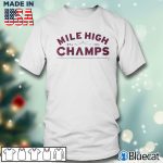 Men T shirt Mile High Champs 1996 2001 Colorado Hockey T shirt