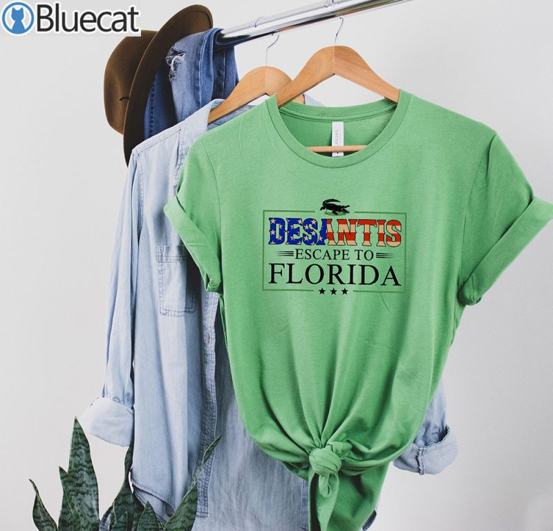 Ron Desantis Escape To Florida Open Lockdown Libs Tour T Shirt 4