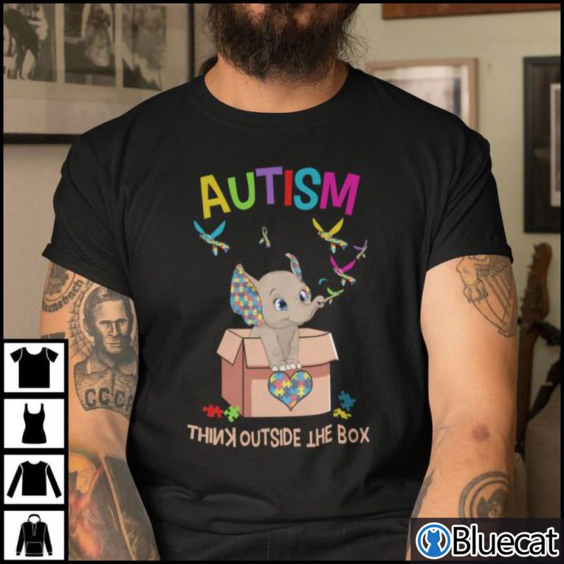 Autism Think Outside The Box Shirt Autism Awareness Tee 1
