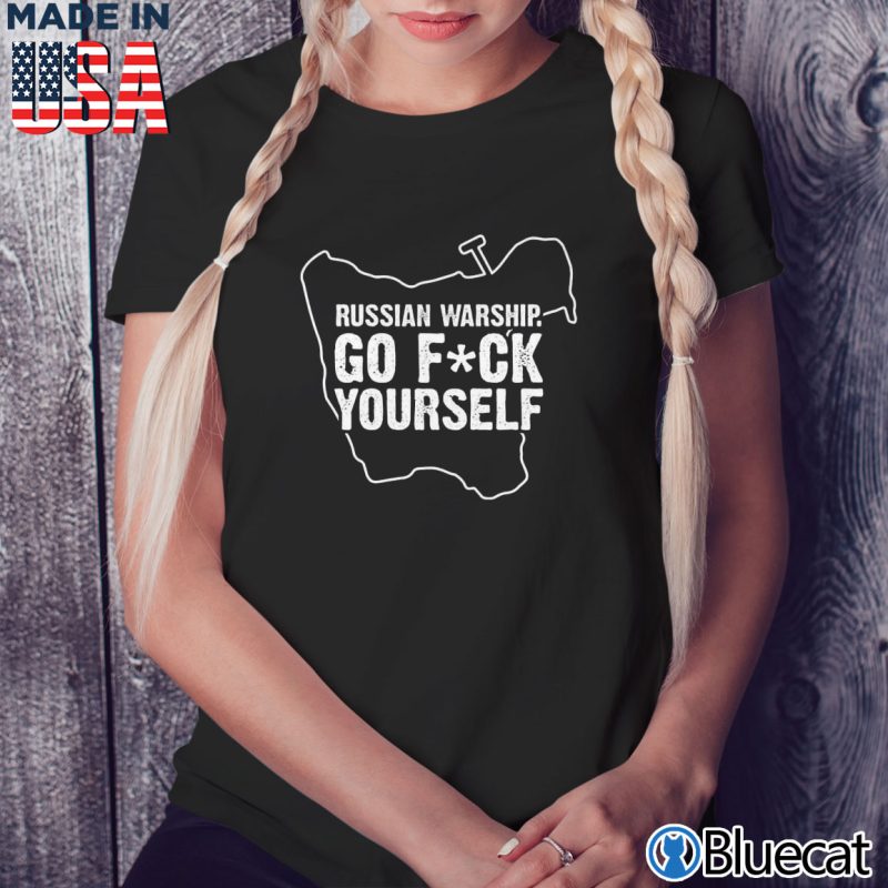 Black Ladies Tee Russian warship go fuck yourself T shirt