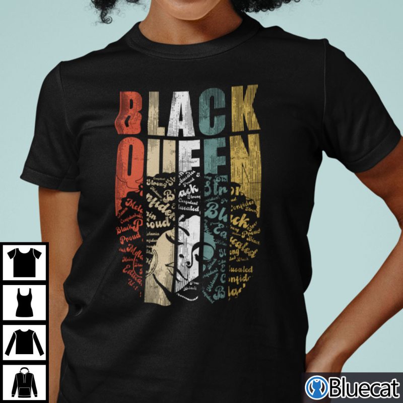 Black Queen Shirt African American Afro Black History Month