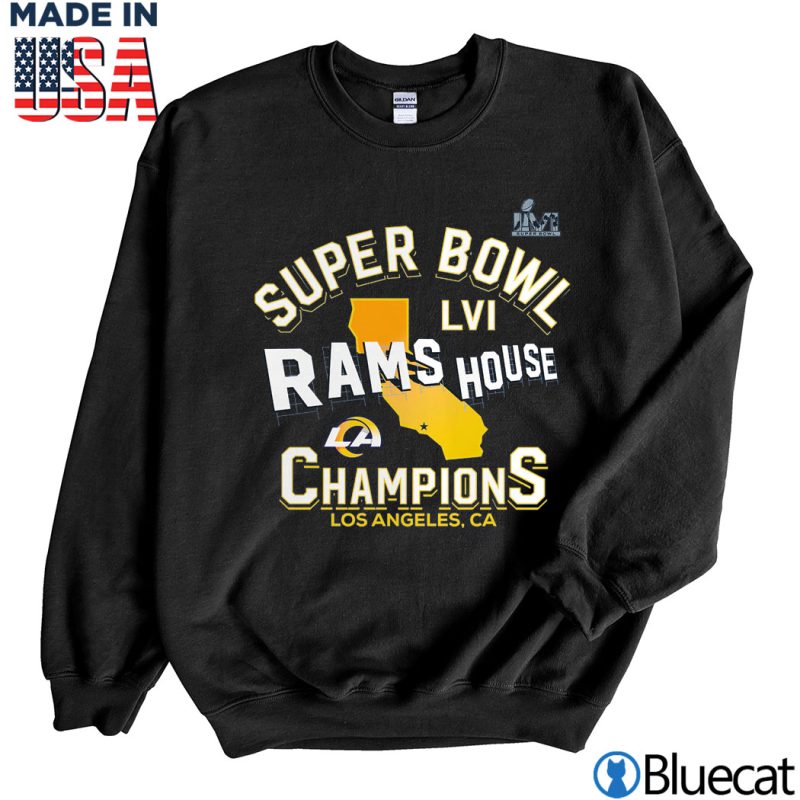 Black Sweatshirt Los Angeles Rams Super Bowl LVI Champions Hometown Hard Count T Shirt