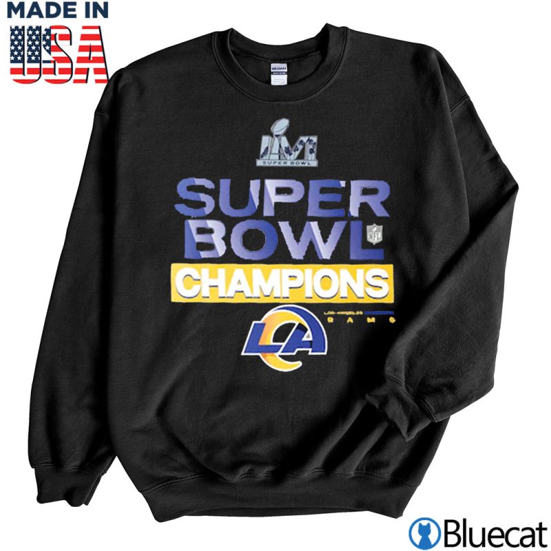 Black Sweatshirt Los Angeles Rams Super Bowl LVI Champions Locker Room Trophy Collection T Shirt