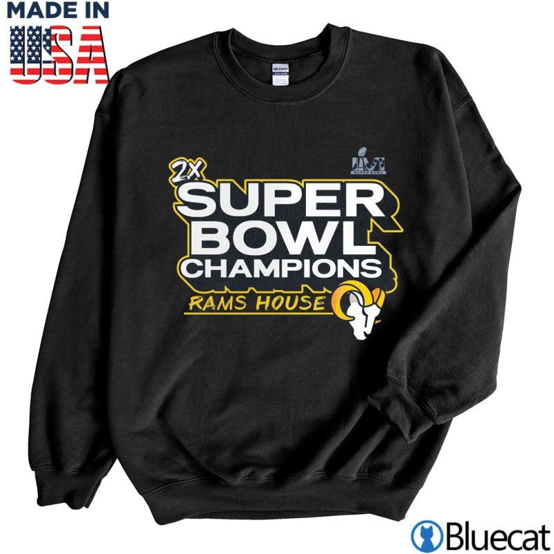 Black Sweatshirt Los Angeles Rams Super Bowl LVI Champions Parade Celebration T Shirt