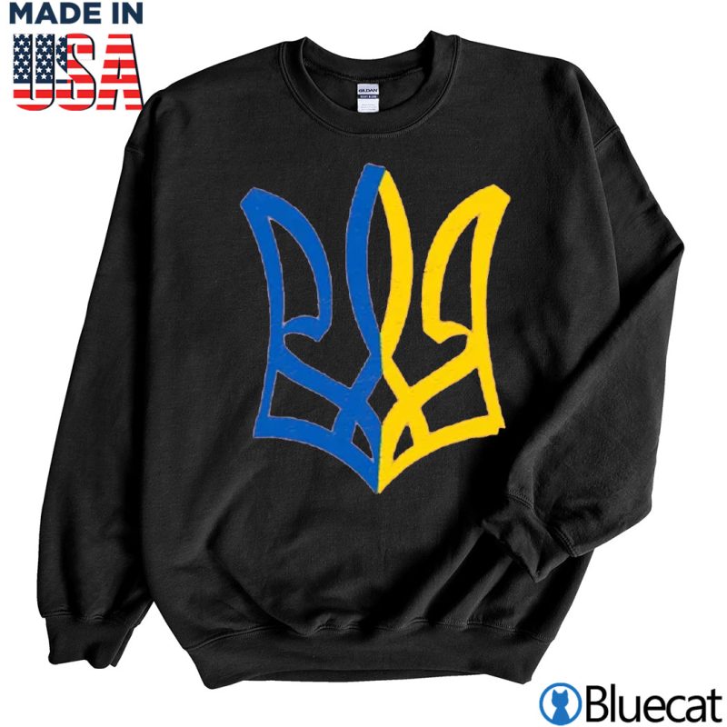 Black Sweatshirt Ukraine Trident Symbol Tryzub Trident T shirt