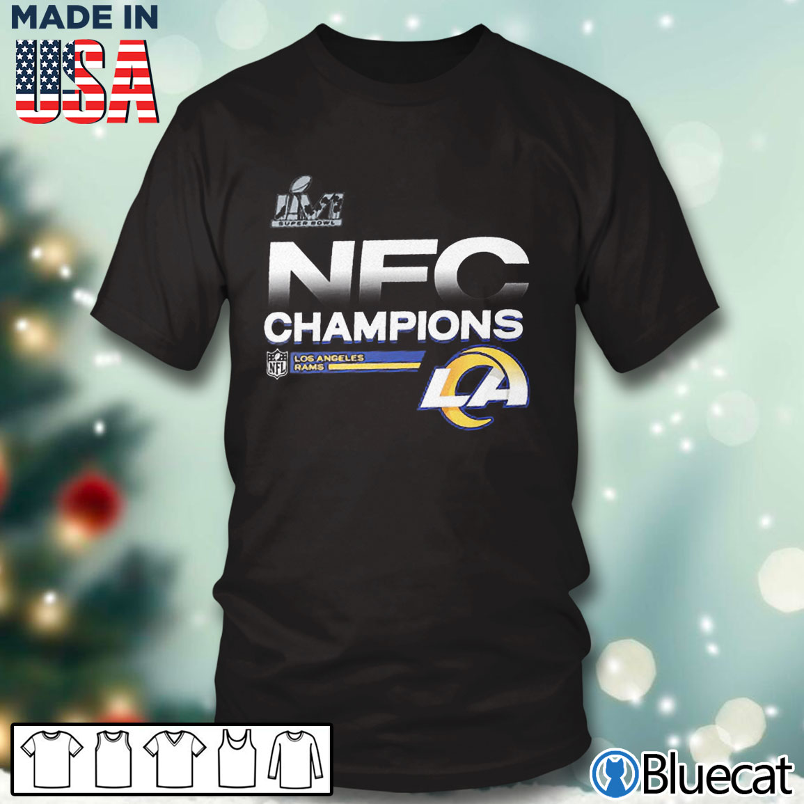 Nike 2021 NFC Champions Trophy Collection (NFL Los Angeles Rams) Men's  Long-Sleeve T-Shirt.