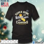 Black T shirt Los Angeles Rams Super Bowl LVI Champions Hometown Hard Count T Shirt
