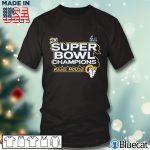 Black T shirt Los Angeles Rams Super Bowl LVI Champions Parade Celebration T Shirt