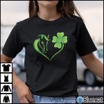 Horse On Four Leaf Clover Heart Shirt St Patricks Day 1