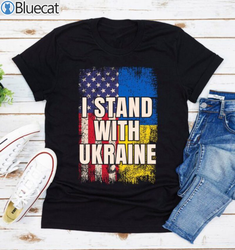 I Stand With Ukraine Flag T Shirt