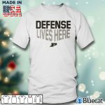 Men T shirt Purdue Basketball Defense Lives Here T shirt