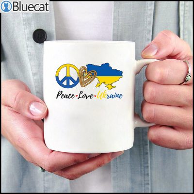 Peace Love Ukraine I Stand With Mug 1