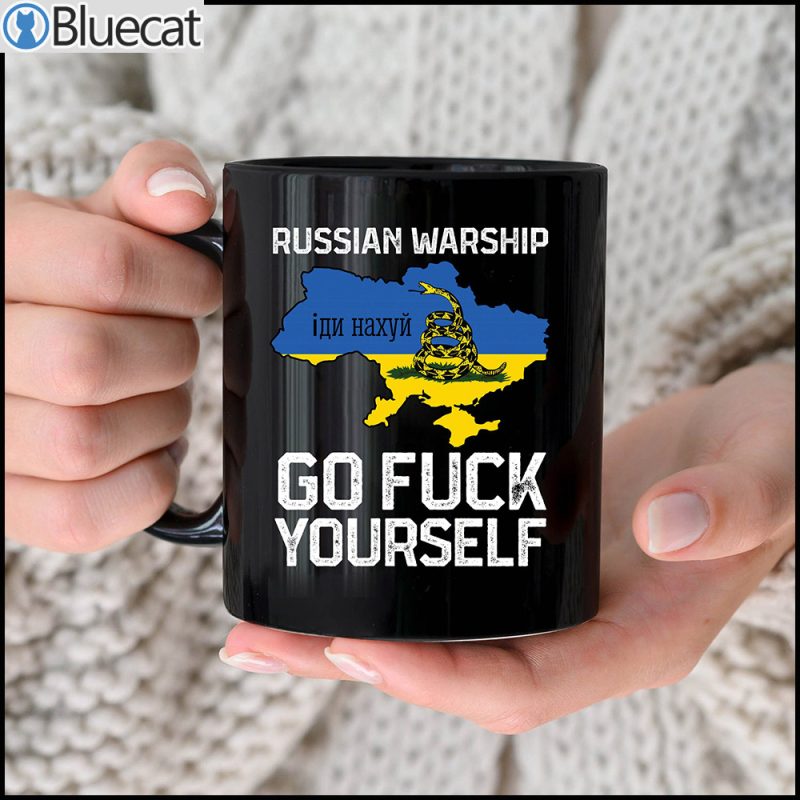 Russian Warship Go F Yourself Stand With Ukraine Mug 1