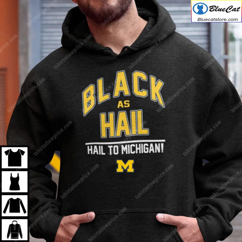 Black As Hail Hail To Michigan T Shirt 2