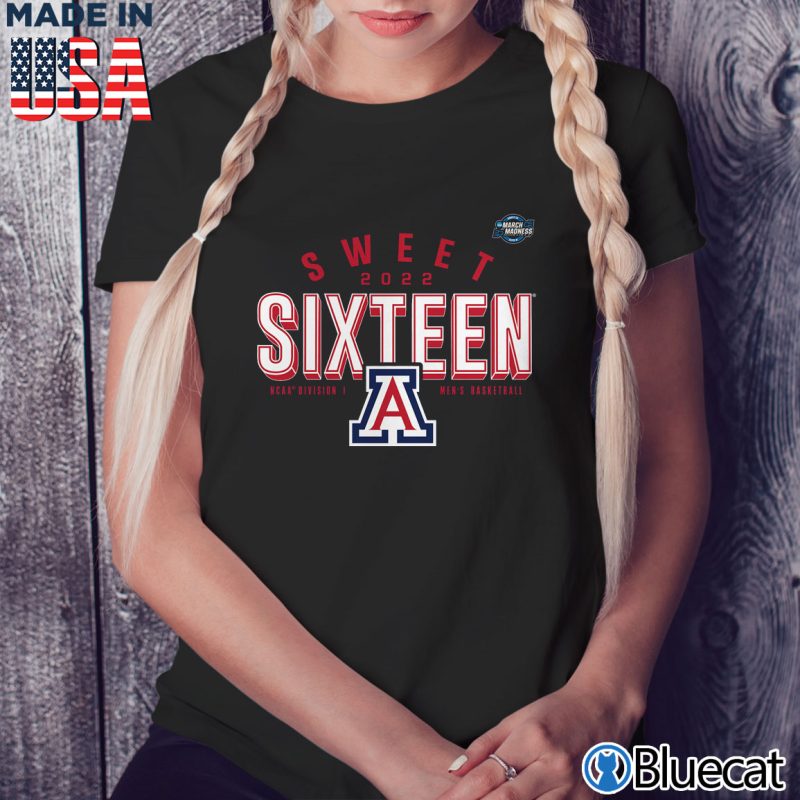 Black Ladies Tee Arizona Wildcats 2022 Tournament March Madness Sweet Sixteen Jumpball T Shirt