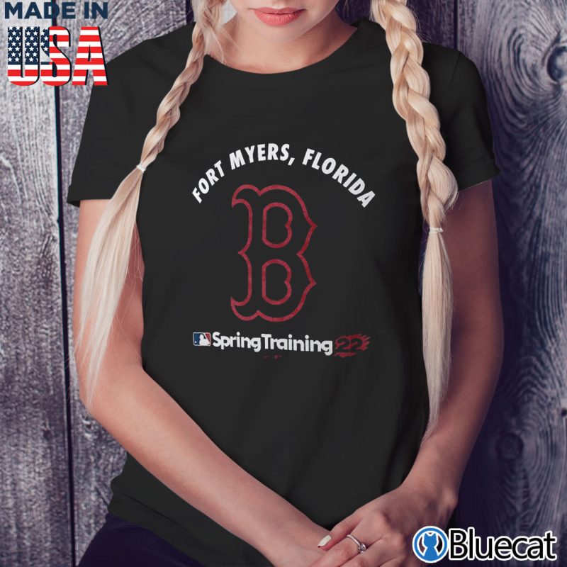 Black Ladies Tee Boston Red Sox 2022 Spring Training T Shirt