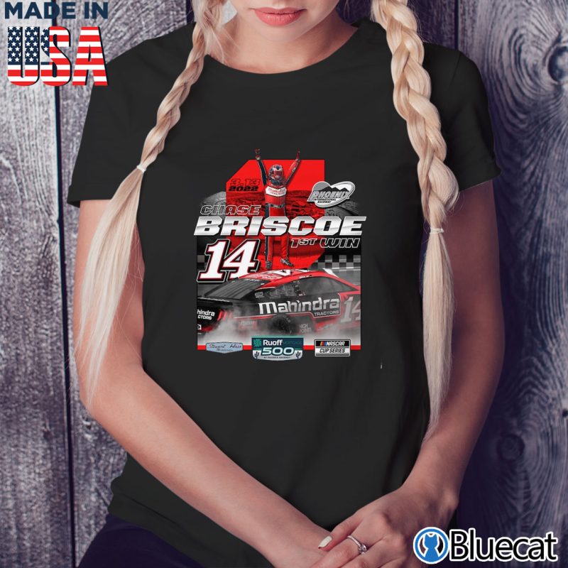 Black Ladies Tee Chase Briscoe Checkered Flag 2022 Ruoff Mortgage 500 Race Winner T Shirt