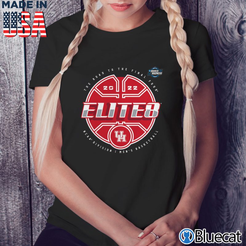 Black Ladies Tee Houston Cougars 2022 NCAA Mens Basketball Tournament March Madness Elite Eight T Shirt