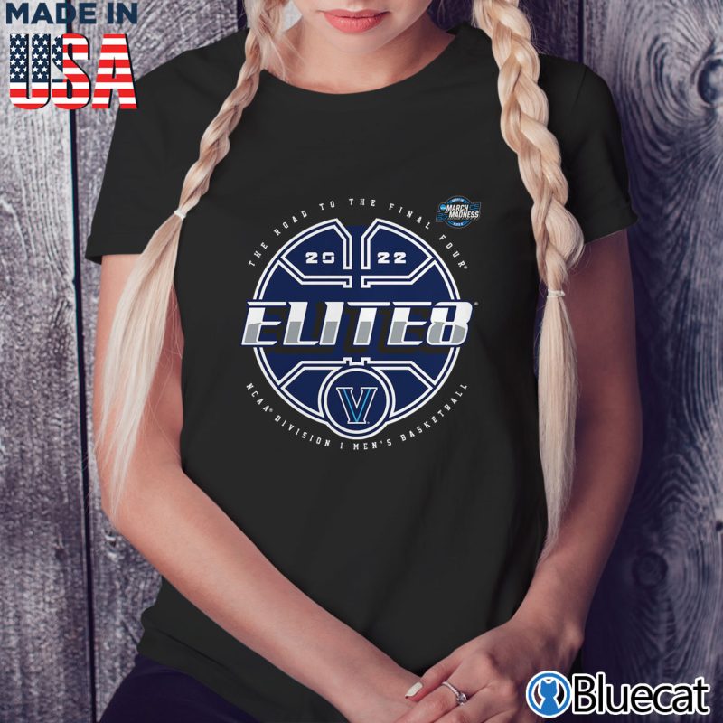 Black Ladies Tee Villanova Wildcats 2022 Tournament March Madness Elite Eight Elite T Shirt