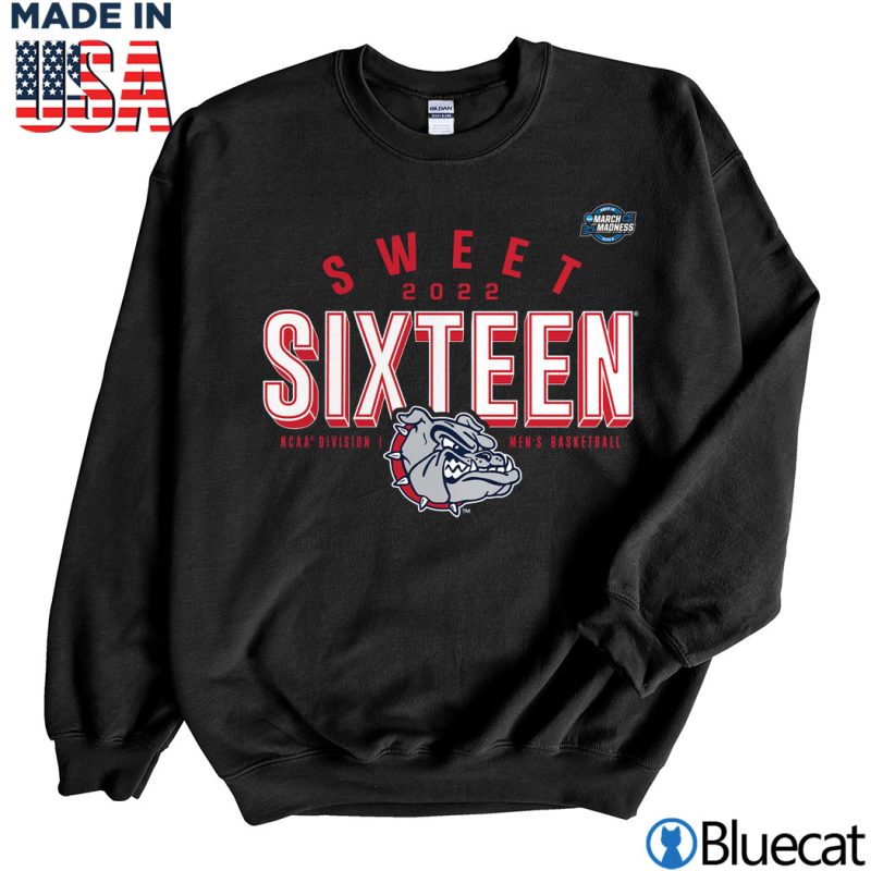 Black Sweatshirt Gonzaga Bulldogs 2022 Tournament March Madness Sweet Sixteen Jumpball T Shirt