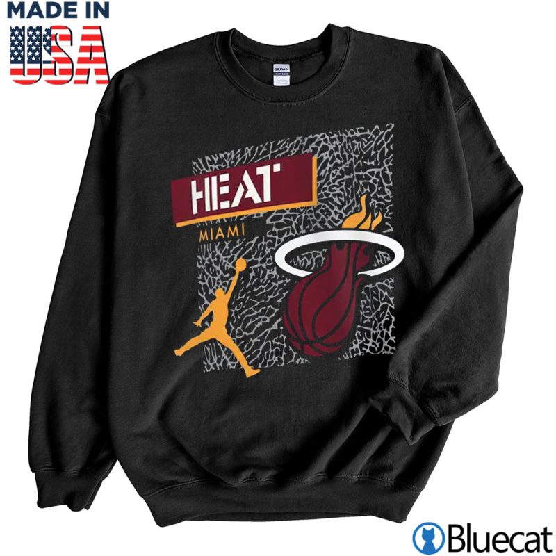 Black Sweatshirt Heat Jordan Elephant Print T Shirt