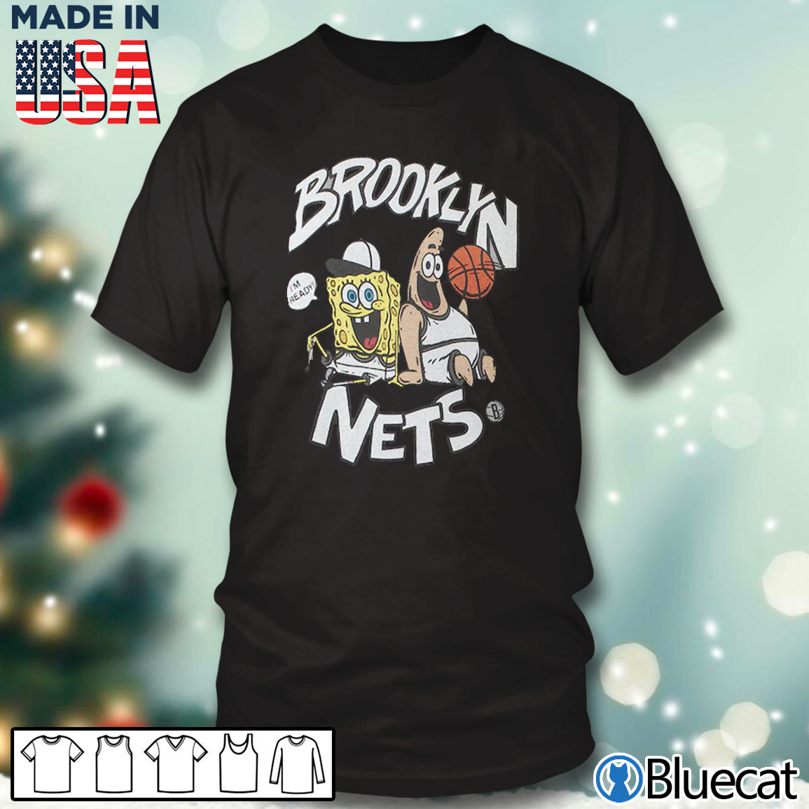 Brooklyn Nets Homage Heathered NBA X Spongebob Collab Tri Blend Shirt,  hoodie, sweater, long sleeve and tank top