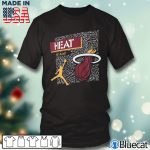 Black T shirt Heat Jordan Elephant Print T Shirt