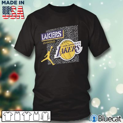 Los Angeles Lakers Jordan Elephant Print T-Shirt