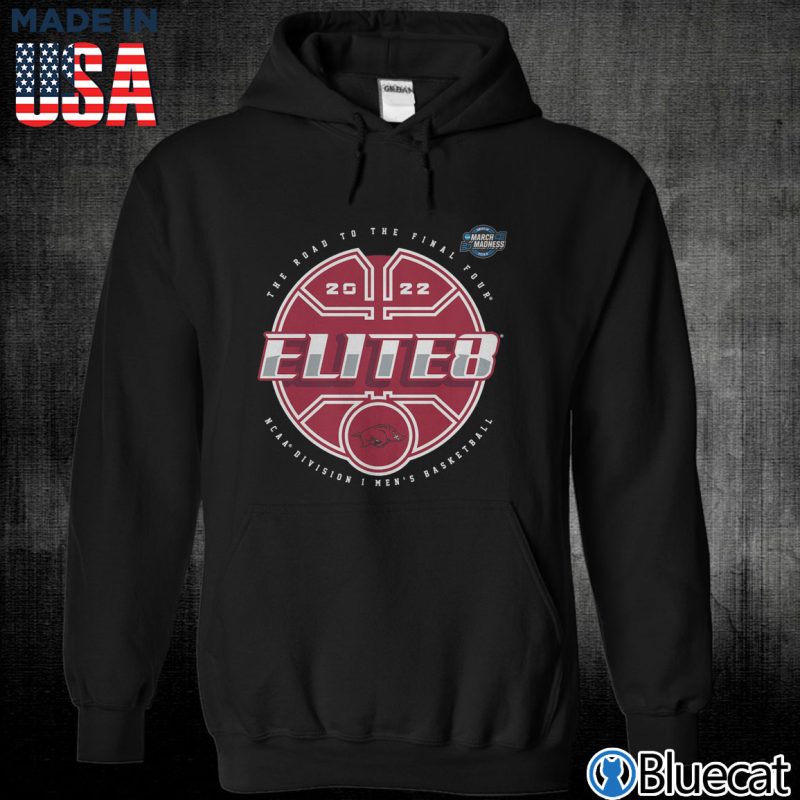 Black Unisex Hoodie Arkansas Razorbacks 2022 Tournament March Madness Elite Eight Elite T Shirt