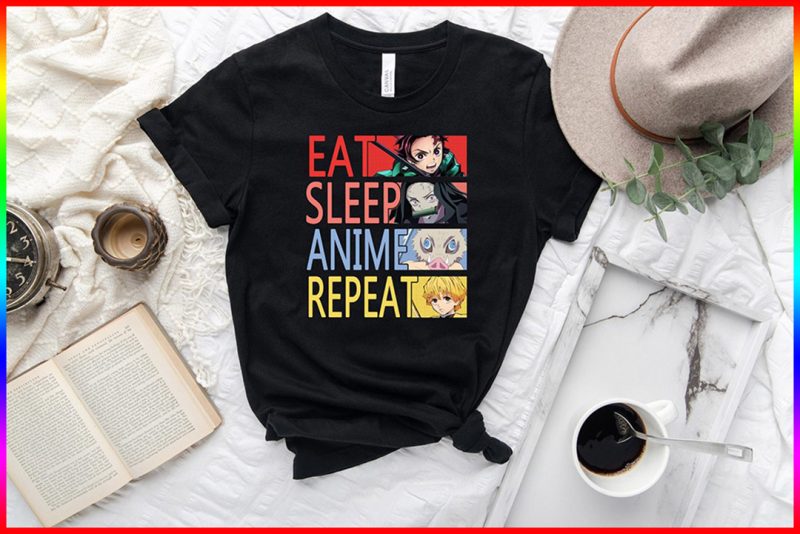 Eat Sleep Anime Repeat Demon Slayer Shirt 1