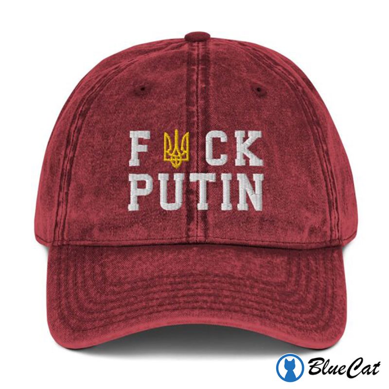 Fck Putin Stop The War Ukraine Embroidered Hat 1
