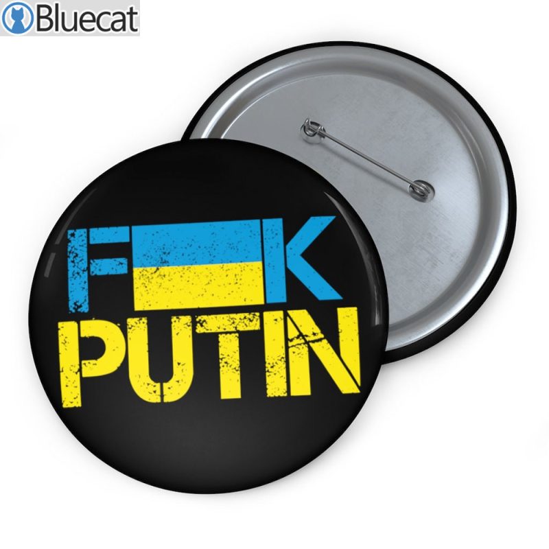 Fuck Putin We Stand With Ukraine Pin Buttons