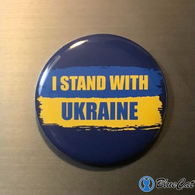 I Stand With Ukraine Anti War Pin Buttons