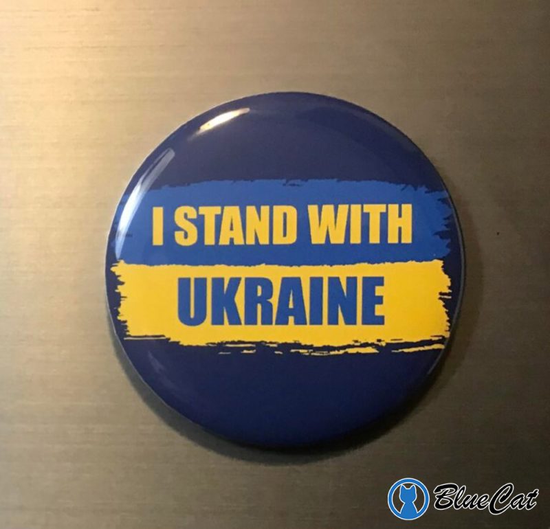 I Stand With Ukraine Anti War Pin Buttons