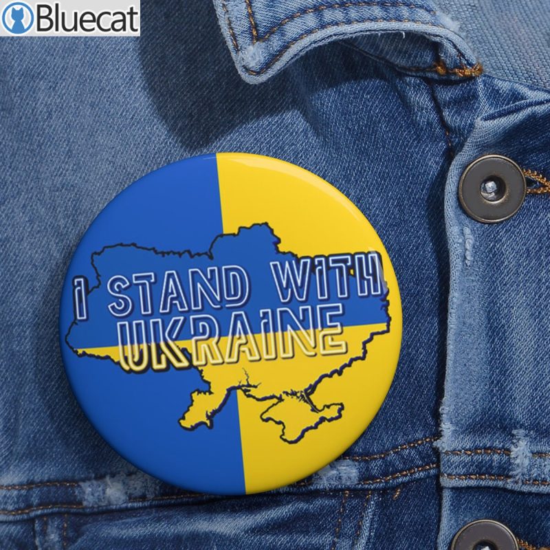 I Stand With Ukraine Metal Pin Buttons Anti Putin