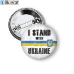 I Stand With Ukraine No War Metal Pin Buttons