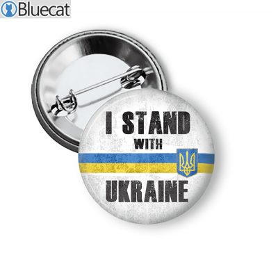 I Stand With Ukraine No War Metal Pin Buttons