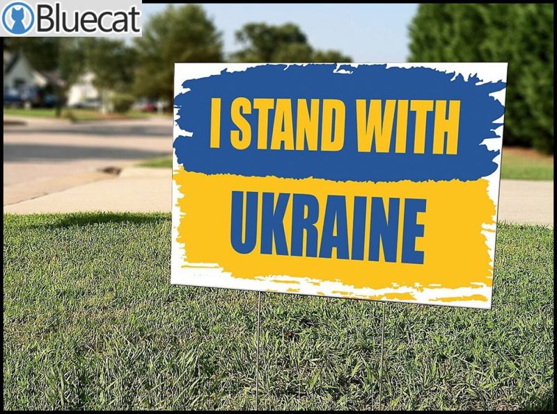 I Stand With Ukraine Pray For Ukrainan Yard Sign 1