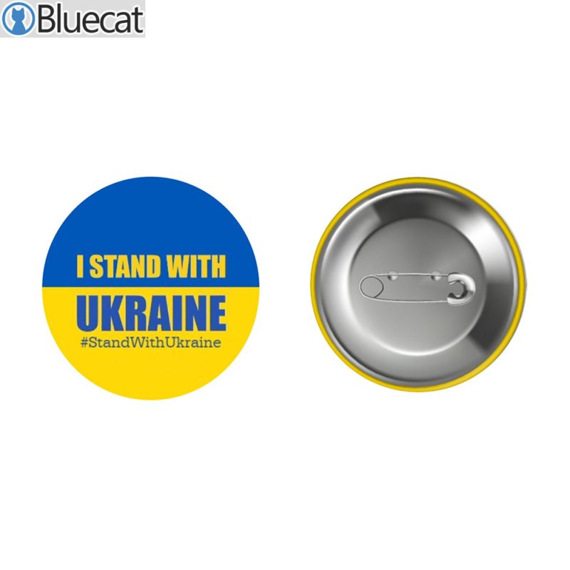 I Stand With Ukraine Solidarity Metal Pin Buttons 1