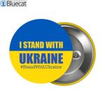 I Stand With Ukraine Solidarity Metal Pin Buttons