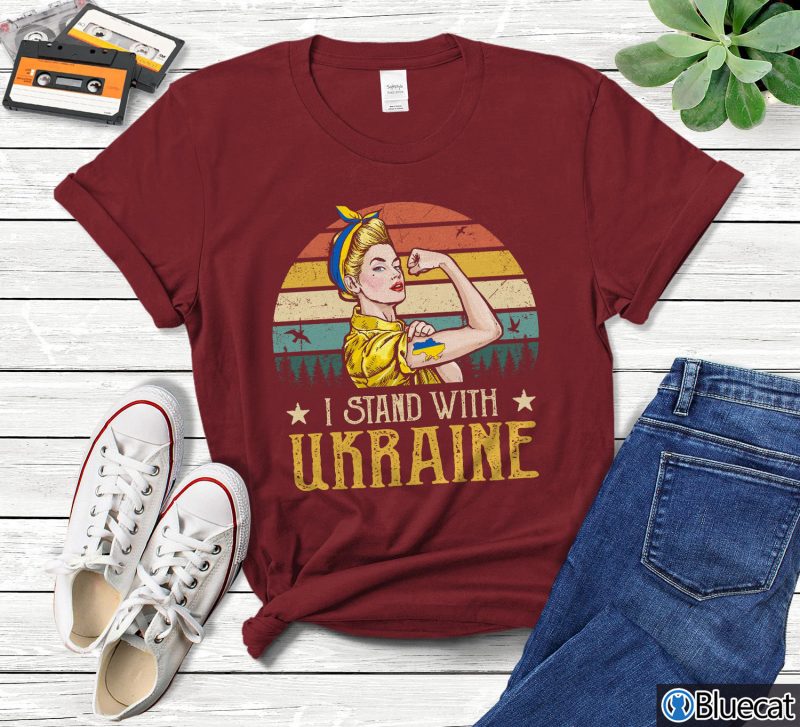 I Stand With Ukraine Strong Ukrainian Girl Vintage Shirt 1