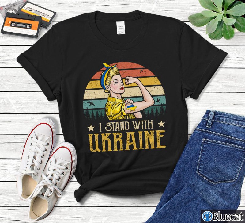 I Stand With Ukraine Strong Ukrainian Girl Vintage Shirt 2