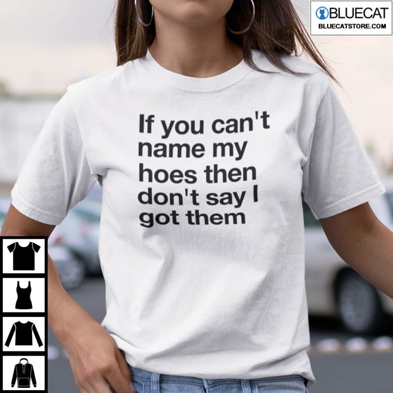 If You Cant Name My Hoes Dont Say I Got Them Shirt 3