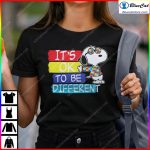 Its Ok To Be Different Autism Awareness Snoopy Shirt 1