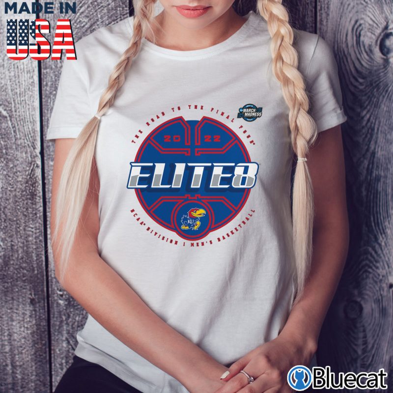 Ladies Tee Kansas Jayhawks 2022 Tournament March Madness Elite Eight Elite T Shirt