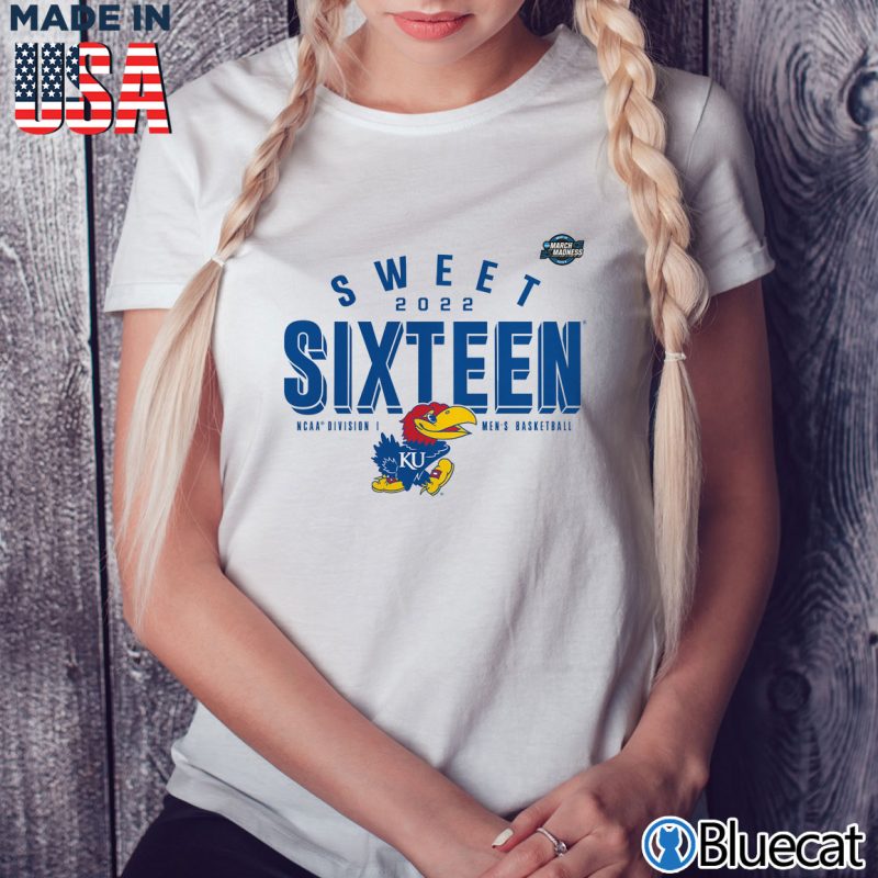 Ladies Tee Kansas Jayhawks 2022 Tournament March Madness Sweet Sixteen Jumpball T Shirt